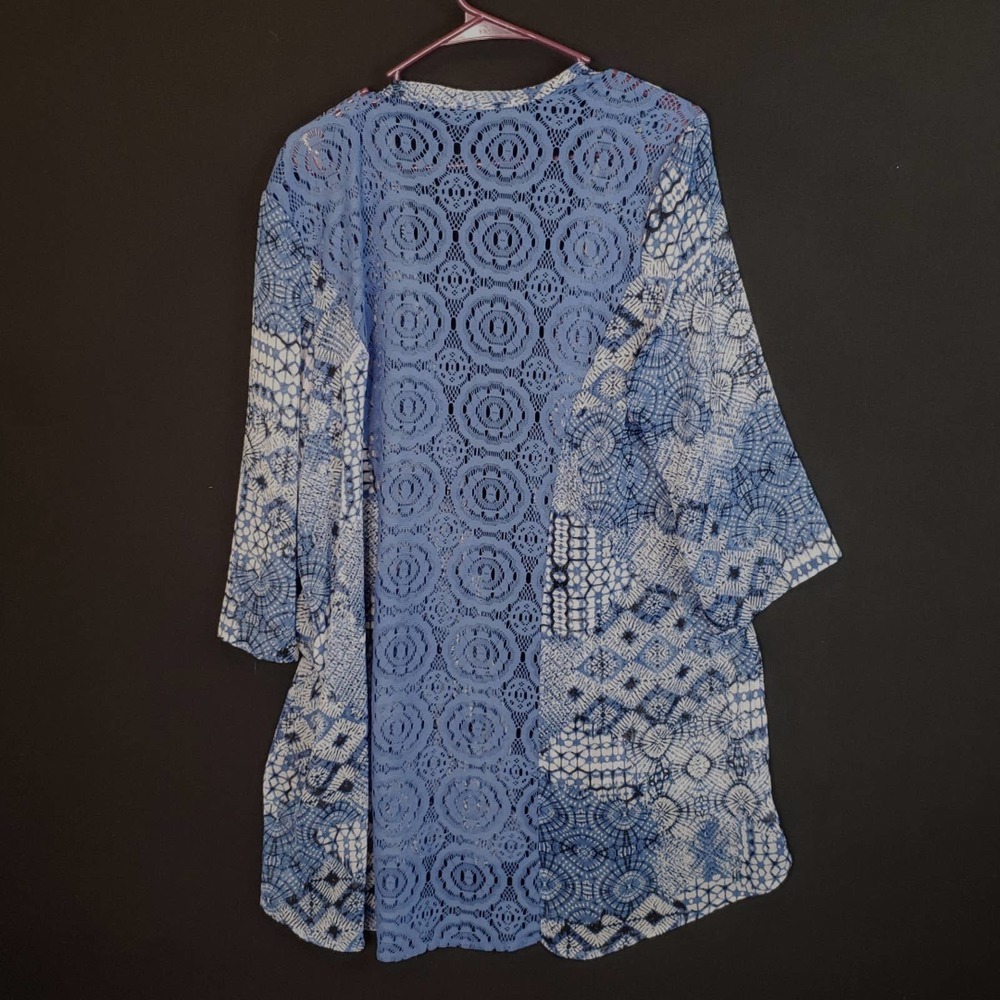 Blue Lace back Sheer  Jacket - Picture 2 of 2